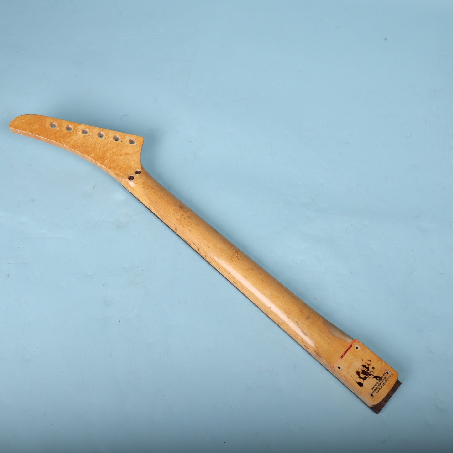 1980's Warmoth Birdseye Maple Explorer Guitar Neck Rosewood Floyd Rose Prep