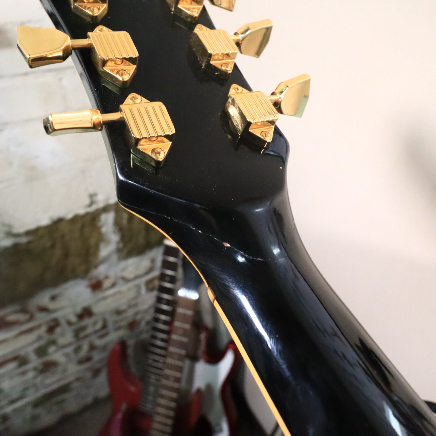 1973 Gibson Les Paul Custom Ebony Black Beauty *Headstock Repair*