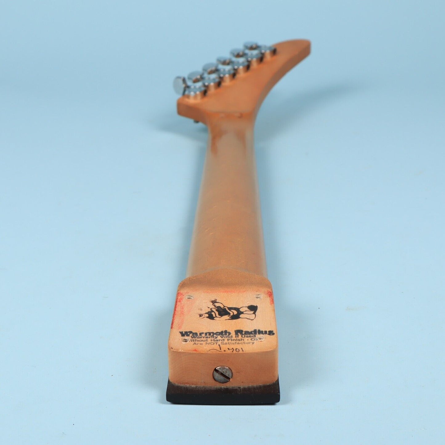 1980's Warmoth Maple Reverse Headstock Locking Nut Guitar Ebony Neck 24.75 Scale