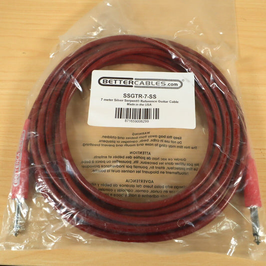 Silver Serpent Instrument Cable SSGTR-7-SS 7 Meters Reference Guitar
