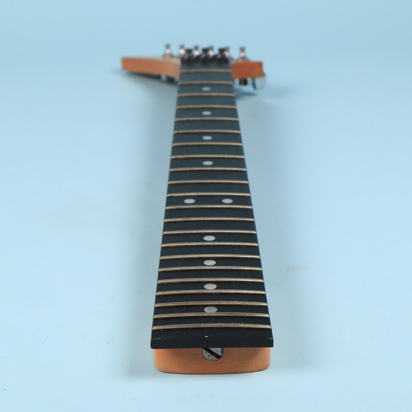 1980's Warmoth Maple Reverse Headstock Locking Nut Guitar Ebony Neck 24.75 Scale