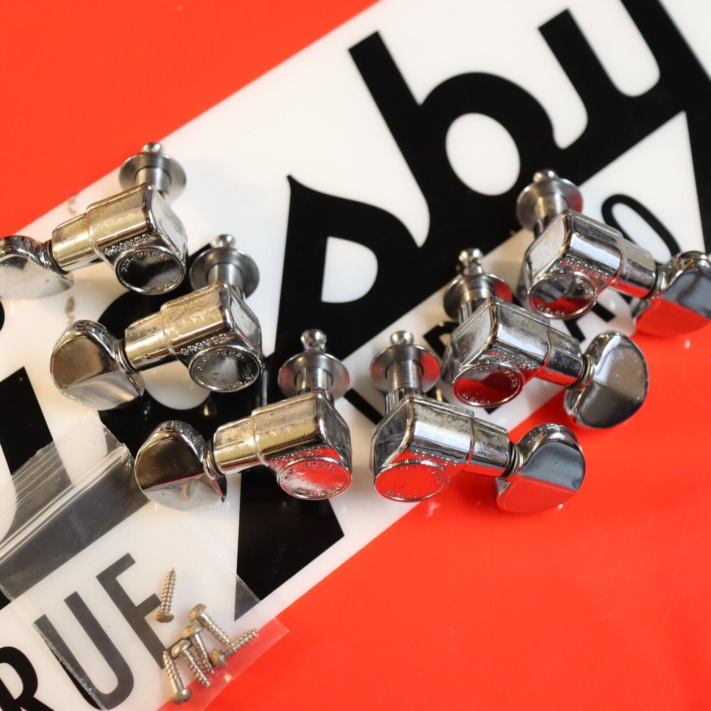 Vintage Grover Rotomatic Les Paul Chrome Guitar Tuner USA American Pat Pend Rare