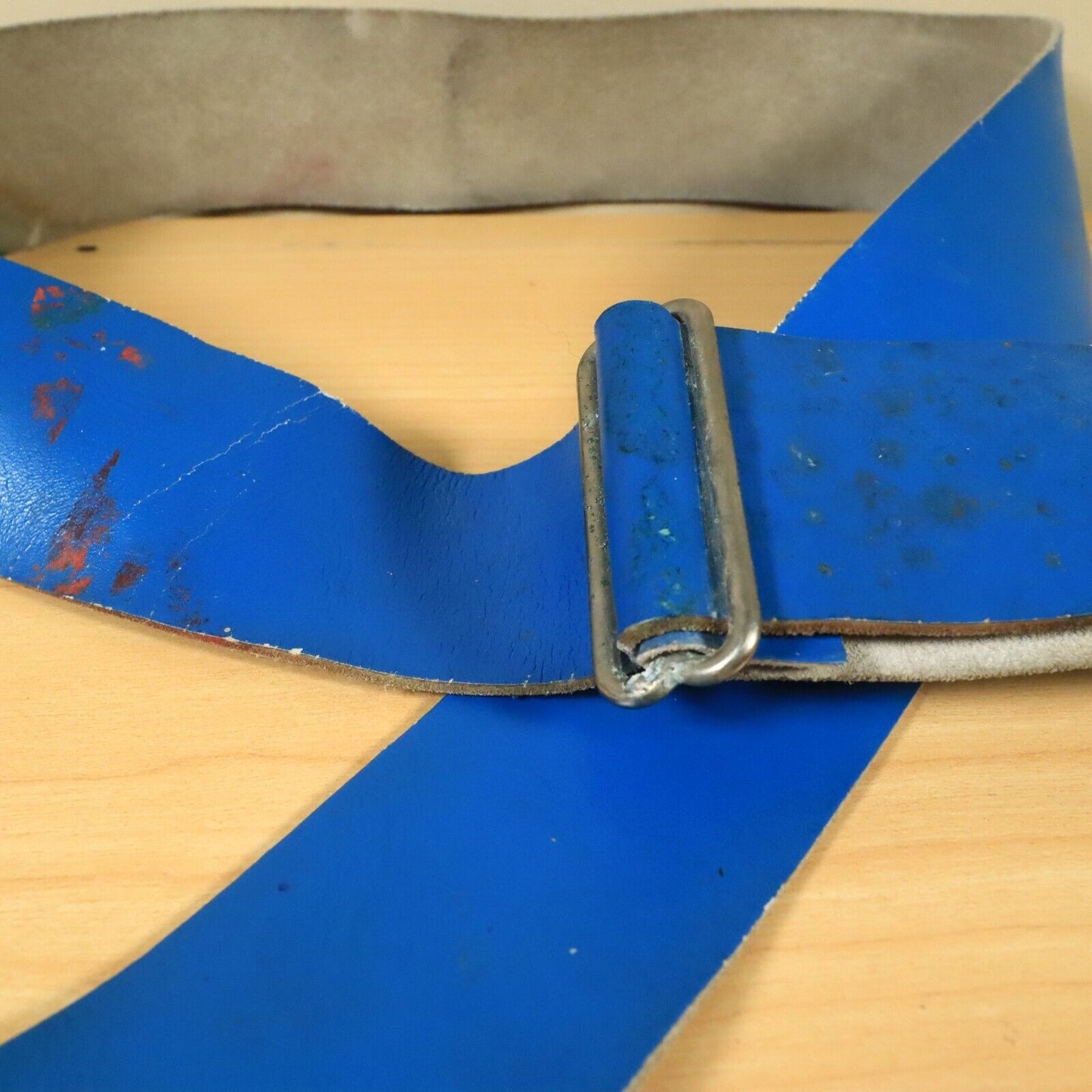 Vintage Earth III Guitar Leather Strap - Blue