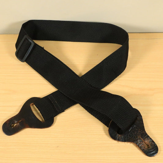Vintage Ace USA Black Polyweb Guitar Strap Made In USA Adjustable