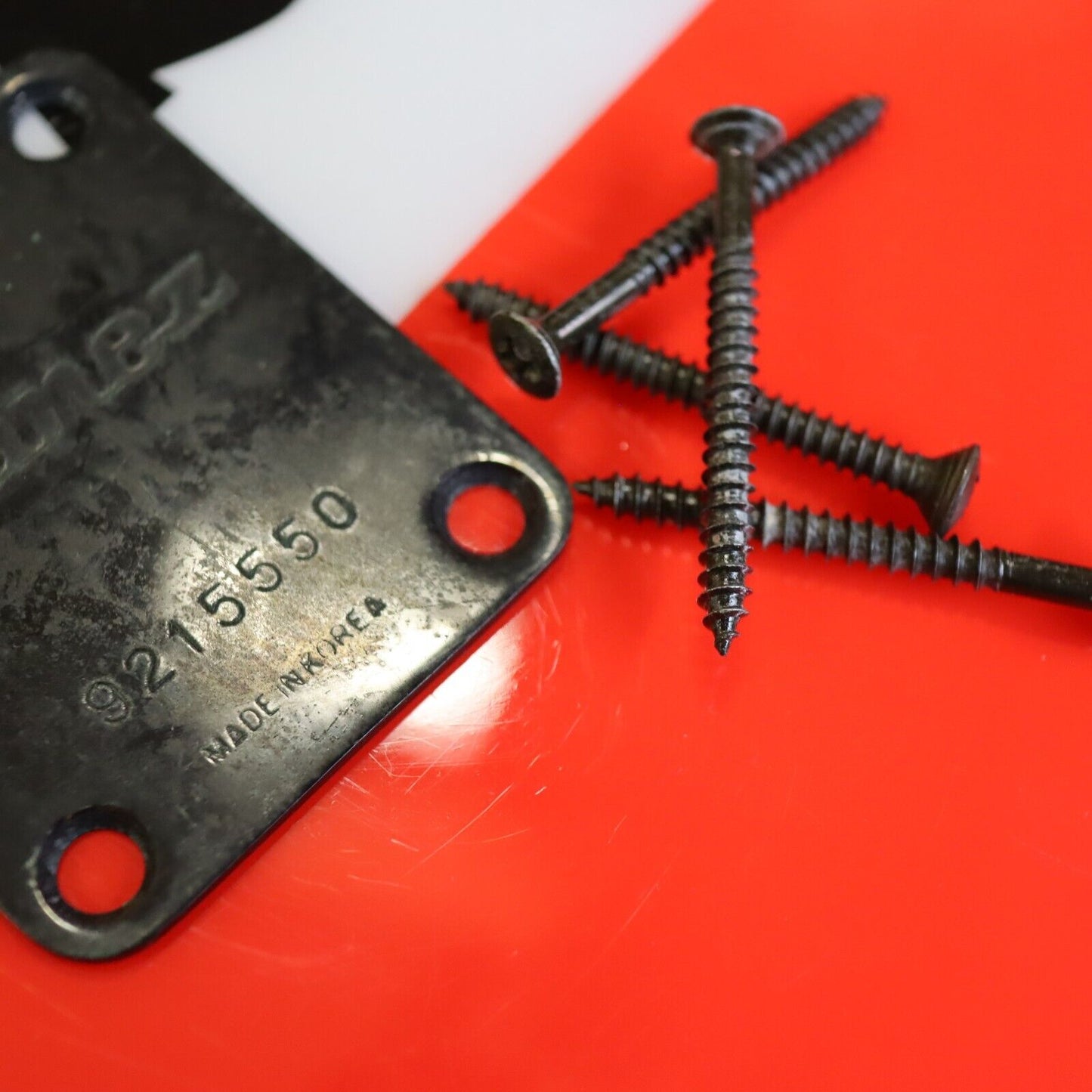 Vintage Ibanez Neck Plate Made in Korea Black MIK