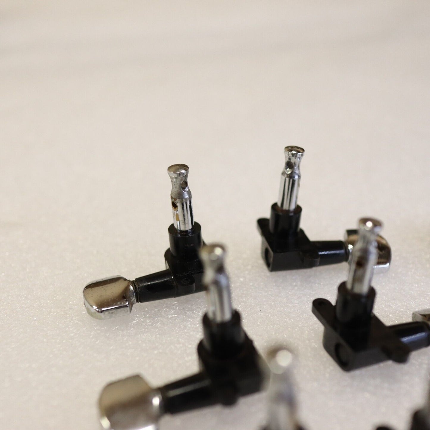 Rare Schaller Offset 3x3 Tuners Chrome Plastic Vintage 70's guitar W. Germany