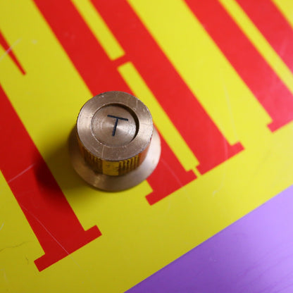 (1) Vintage Teisco Guitar Tone Knob Metal Gold Rare Univox Greco Ventura Japan