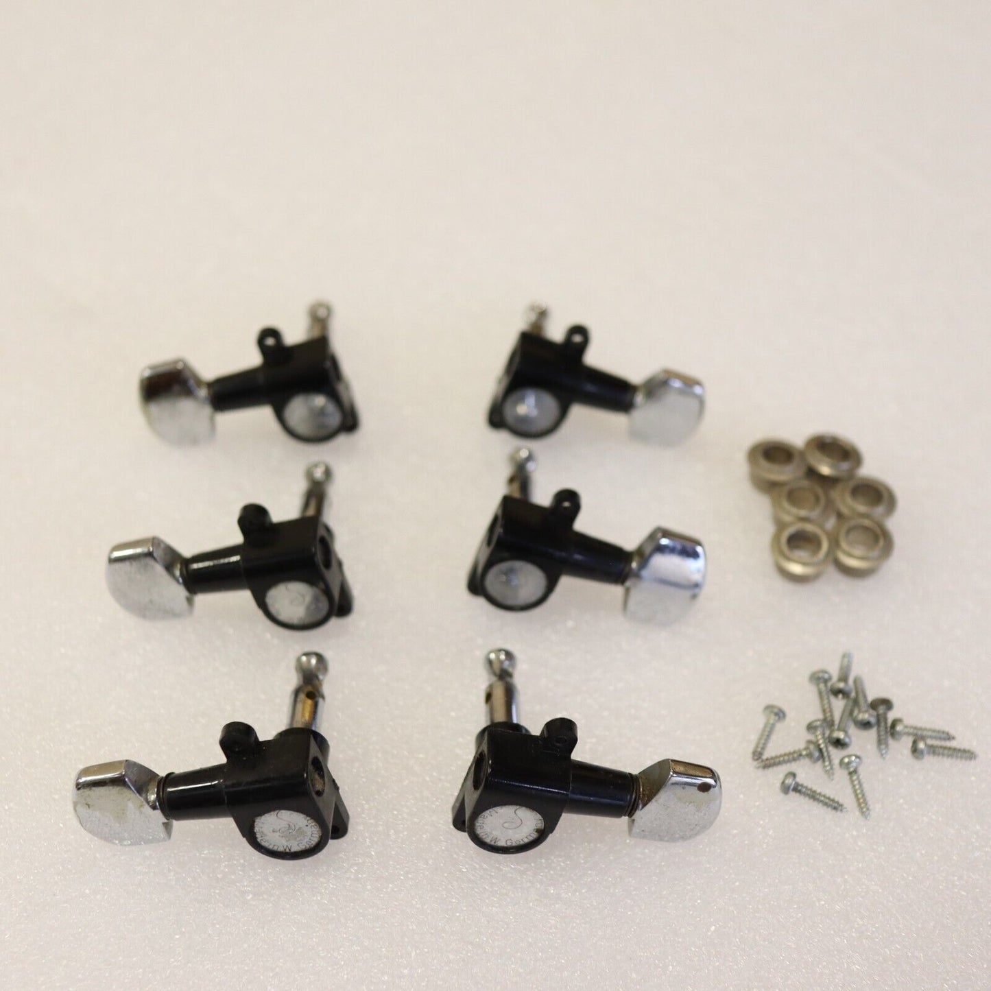 Rare Schaller Offset 3x3 Tuners Chrome Plastic Vintage 70's guitar W. Germany