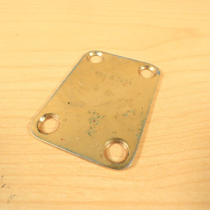 Vintage Made In Japan Electric Guitar Gold Neck Plate MIJ