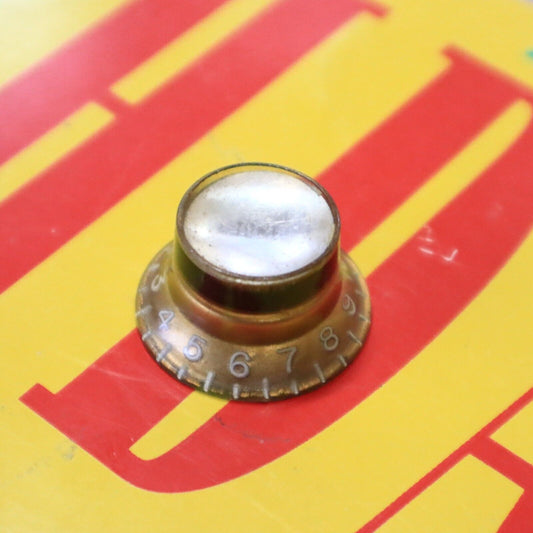 Vintage Gibson Gold Bell Top Hat Knob for Electric Guitars - Single Item