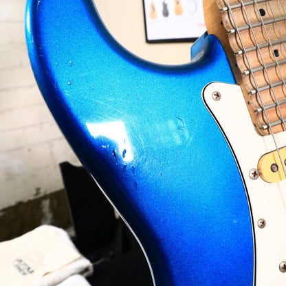 1986 Fender Japan Stratoacaster Contemporary Blue Electric Guitar E6 Series