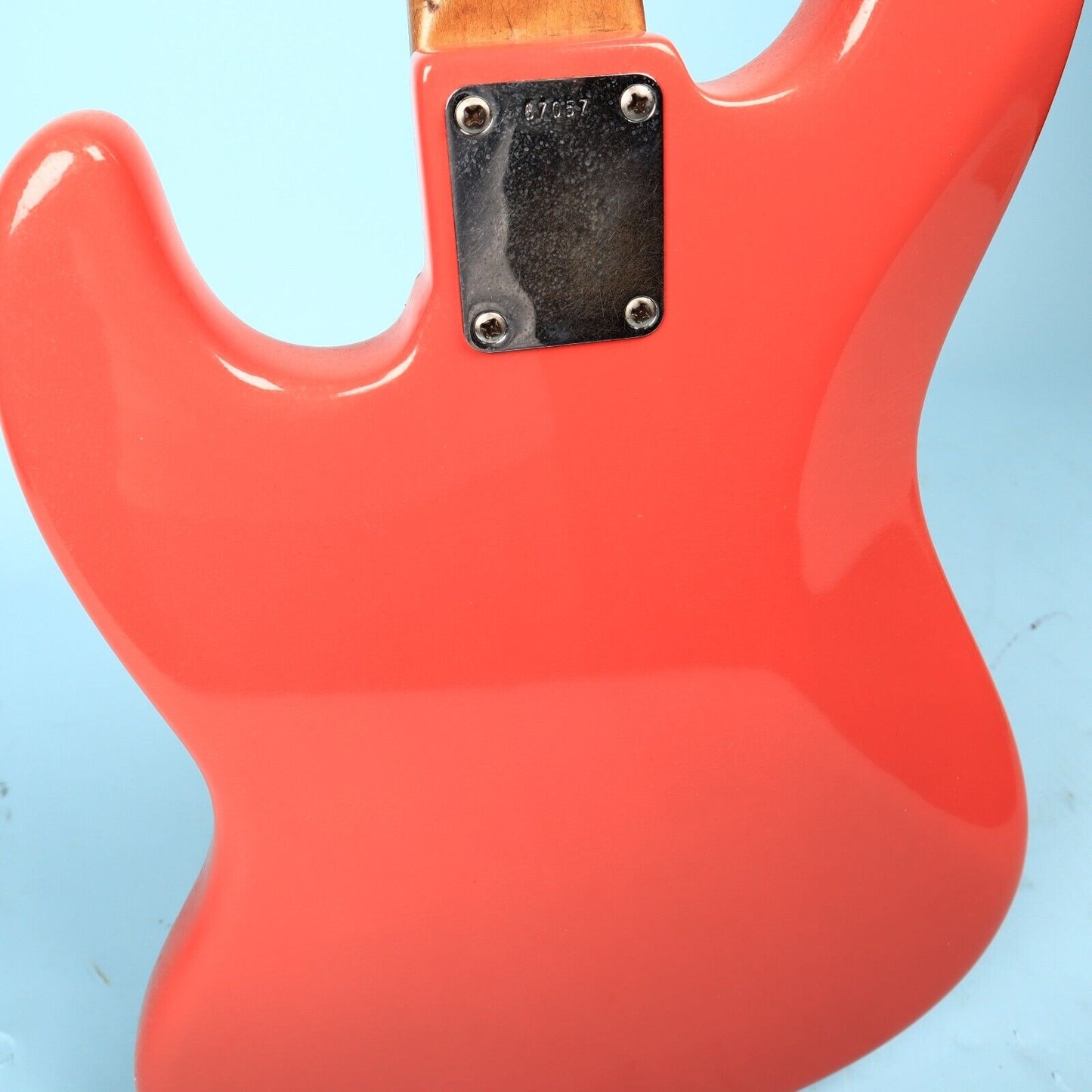 1961 Fender Jazz Bass Guitar Refin Fiesta Red