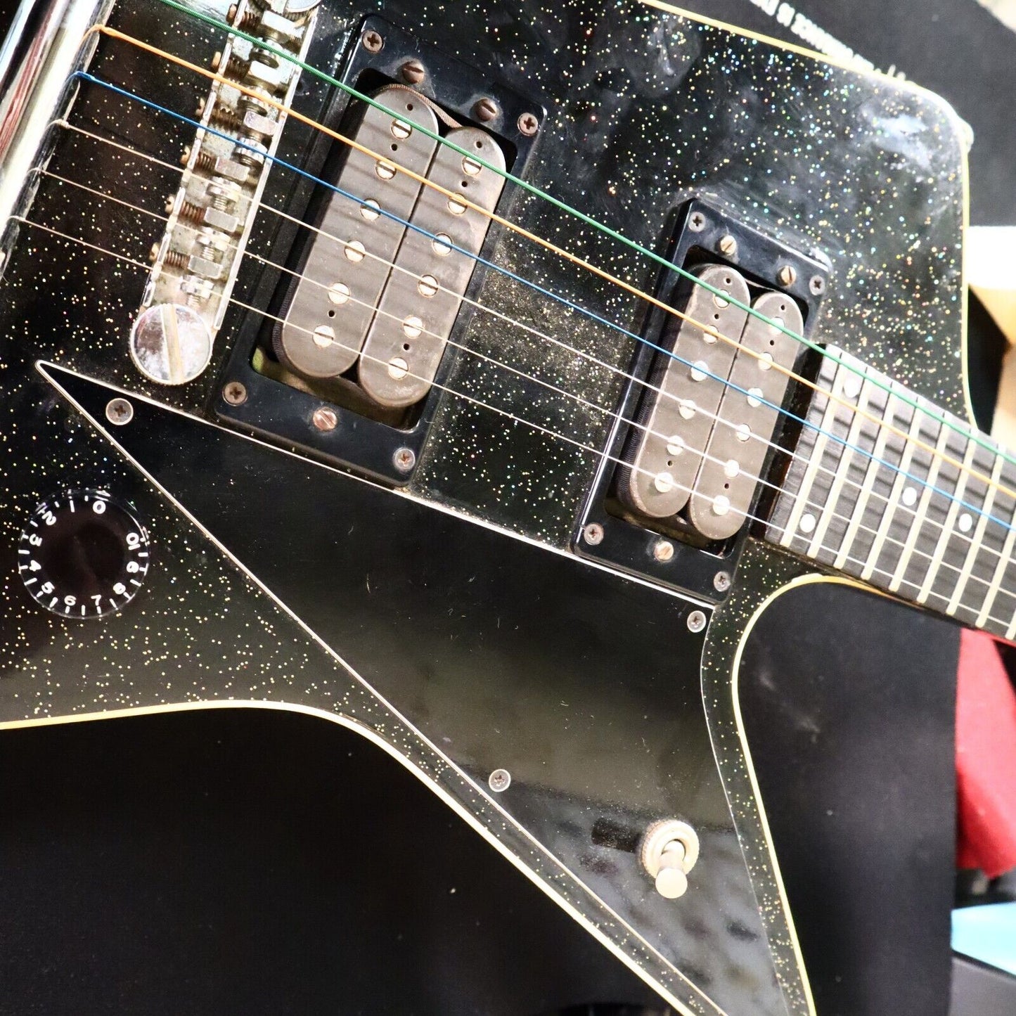 1982 Guild Nova X-82 Black Sparkle USA American Electric Guitar