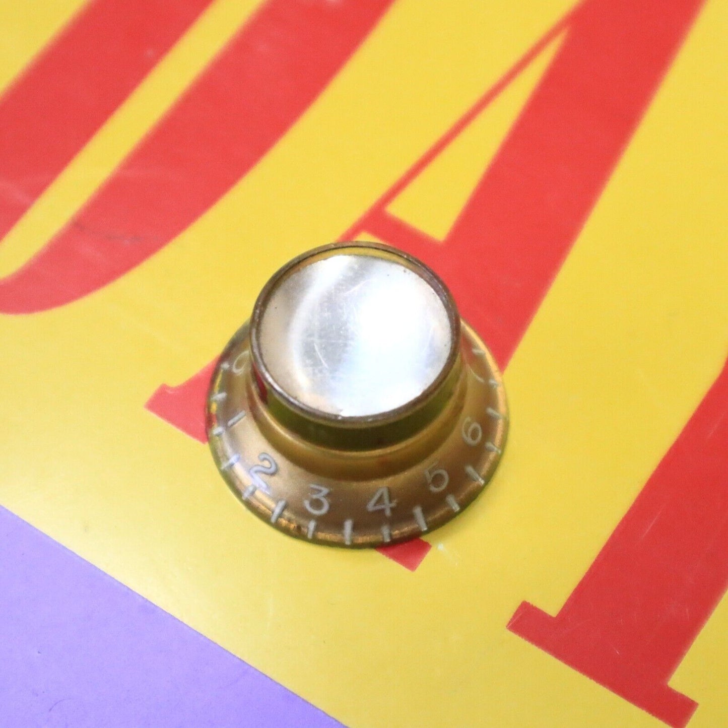 Vintage Gibson Gold Bell Top Hat Knob for Electric Guitars - Single Item