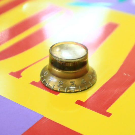Vintage Gibson Gold Bell Top Hat Knob for Electric Guitars - Single Item