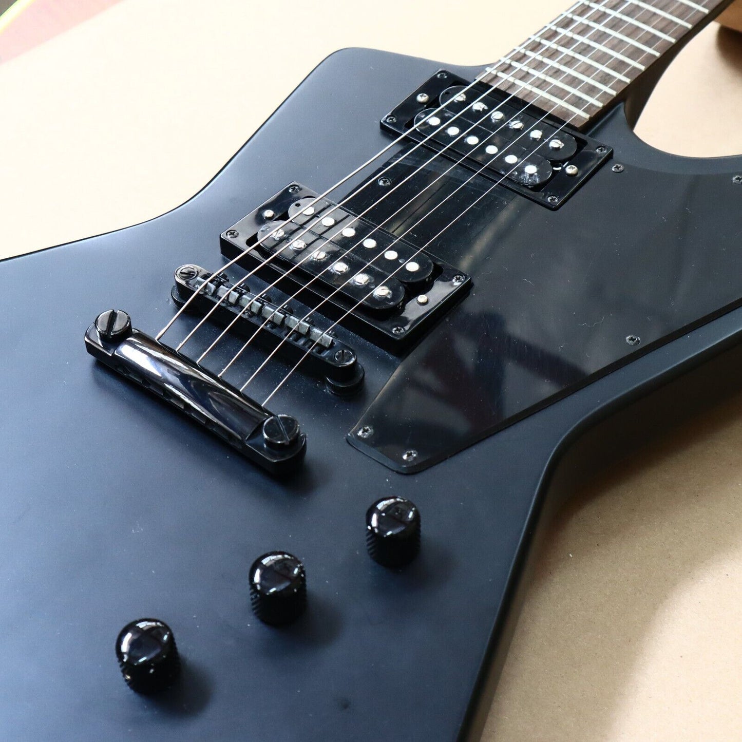 2002 Epiphone '58 Goth Black Explorer Electric Guitar
