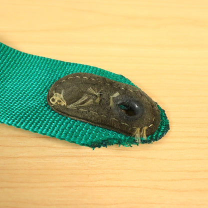Vintage 90s Doctor Song USA Guitar Strap Green 2” Wide Adjustable Made In USA