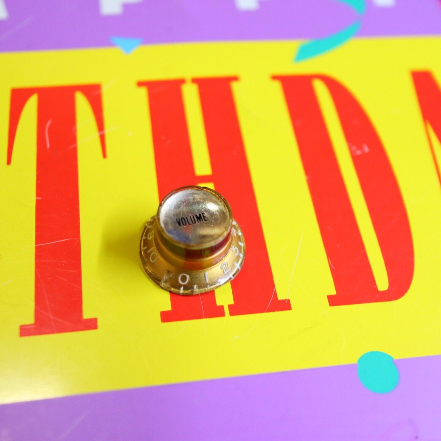 Original 1960's Vintage Gibson Gold Bonnet Reflector Knob Volume SG Les Paul