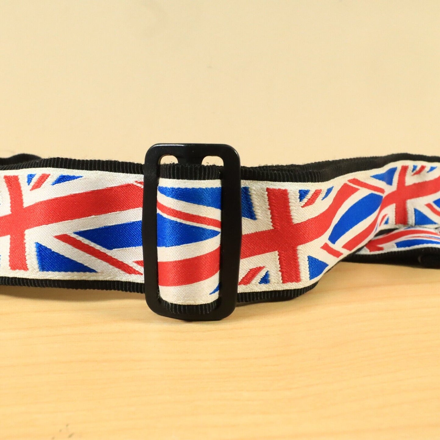 VERY COOL D'Addario Woven Guitar Strap Bass Union Jack British Flag Leather Tabs