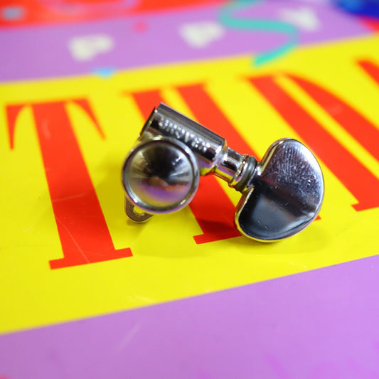 (1) Vintage Grover USA Guitar Chrome Kidney Tuning Peg Tuner Bass Side