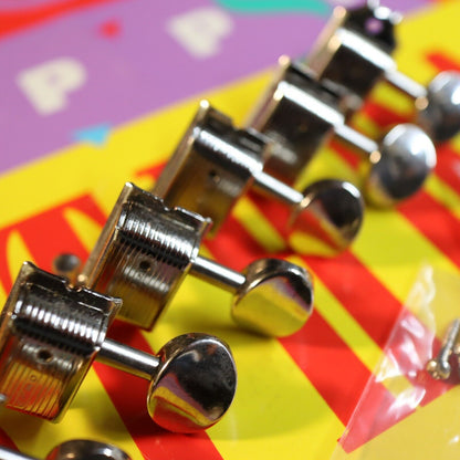 Kluson 6-In-Line Deluxe Series Tuners, Metal Oval Buttons