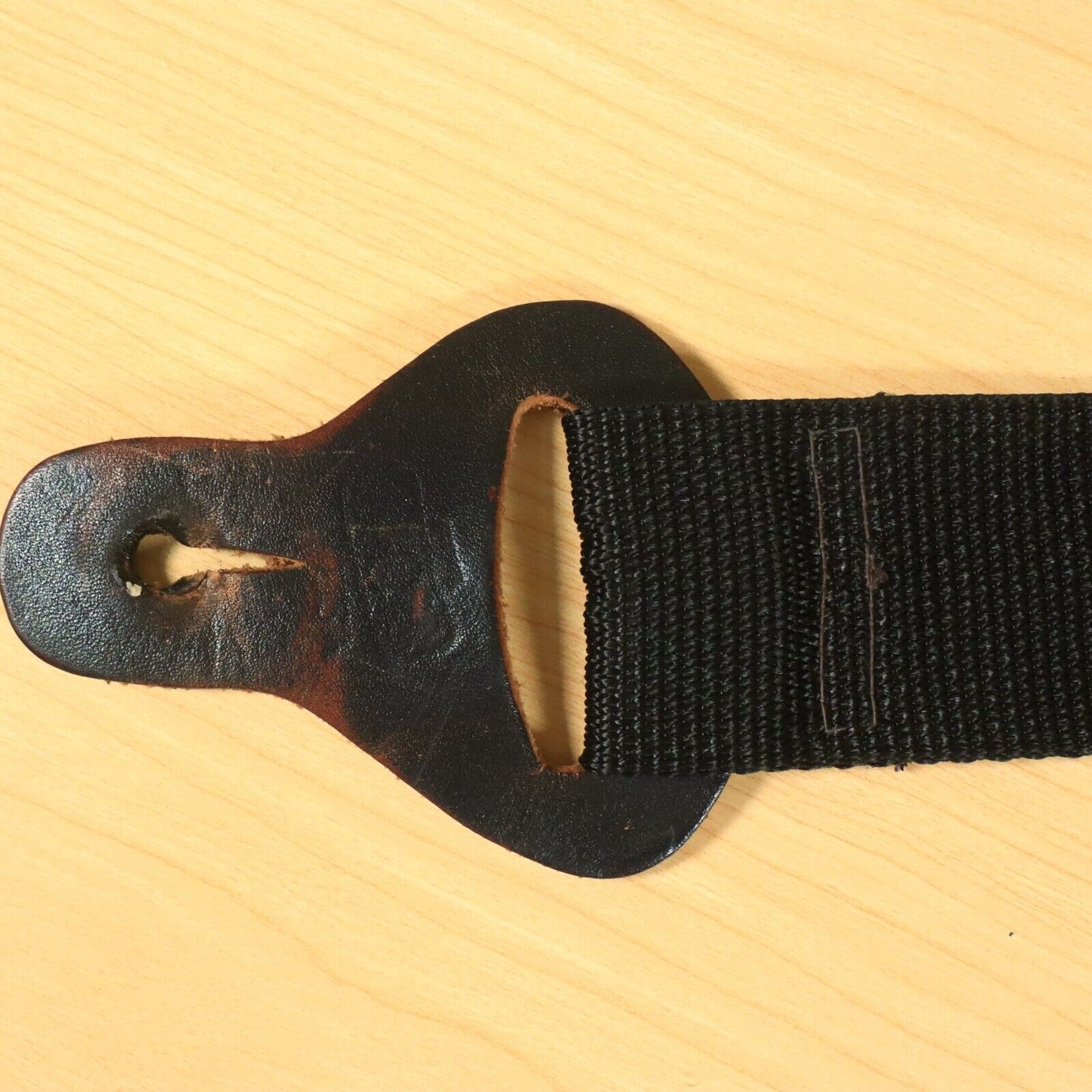 Vintage Ace USA Black Polyweb Guitar Strap Made In USA Adjustable