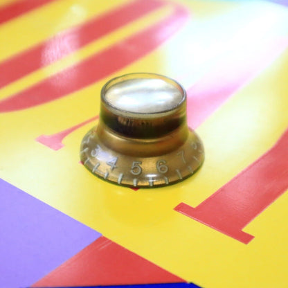 Vintage Gibson Gold Bell Top Hat Knob for Electric Guitars - Single Item