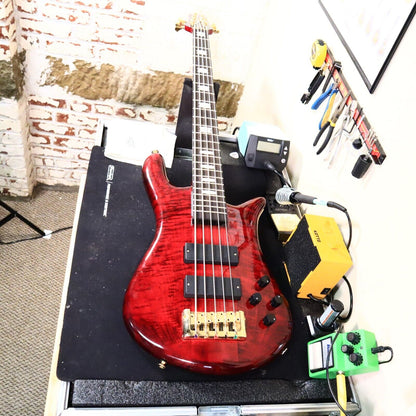 Spector Euro 5 LX 5-String Bass Guitar – Black Cherry Gloss
