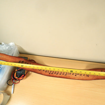 Leather Guitar Strap Laser Engraved Notes Design