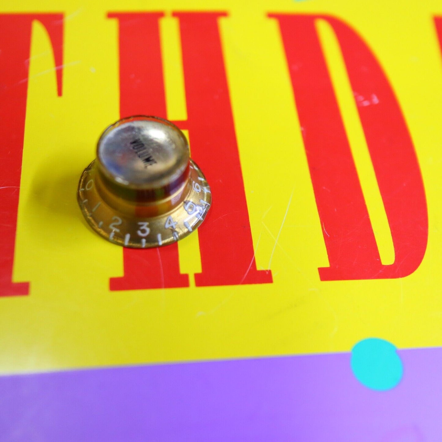 Original 1960's Vintage Gibson Gold Bonnet Reflector Knob Volume SG Les Paul