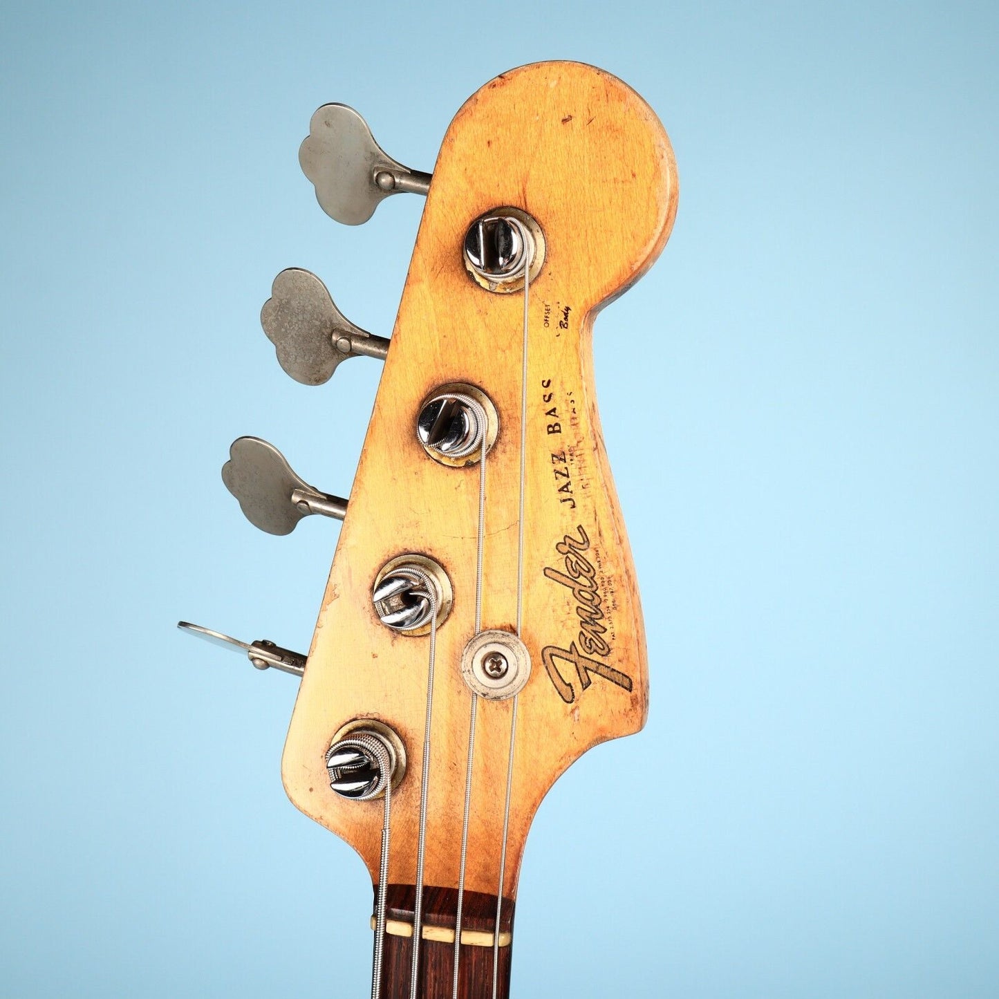 1961 Fender Jazz Bass Guitar Refin Fiesta Red