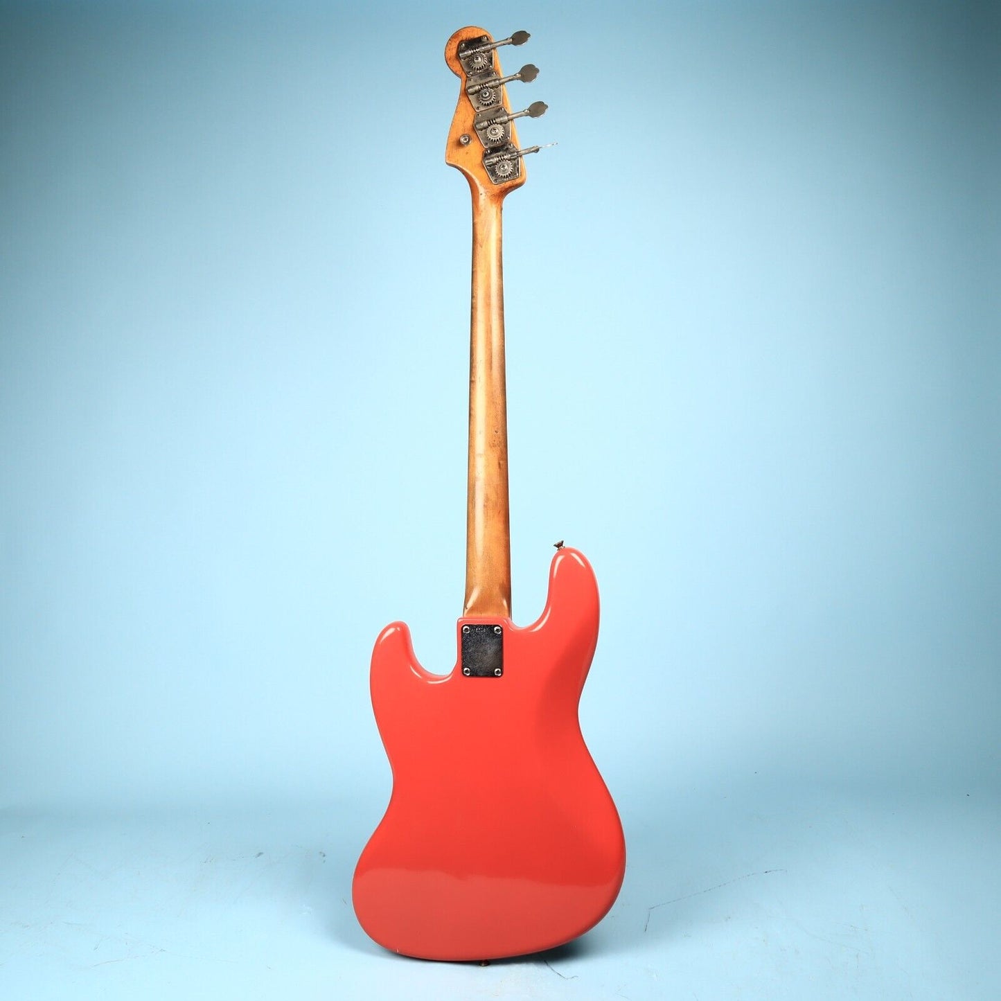 1961 Fender Jazz Bass Guitar Refin Fiesta Red