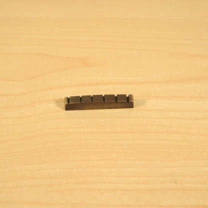 1980s Vintage Mighty Mite Strat Brass Guitar String Slotted Nut 9.5 radius
