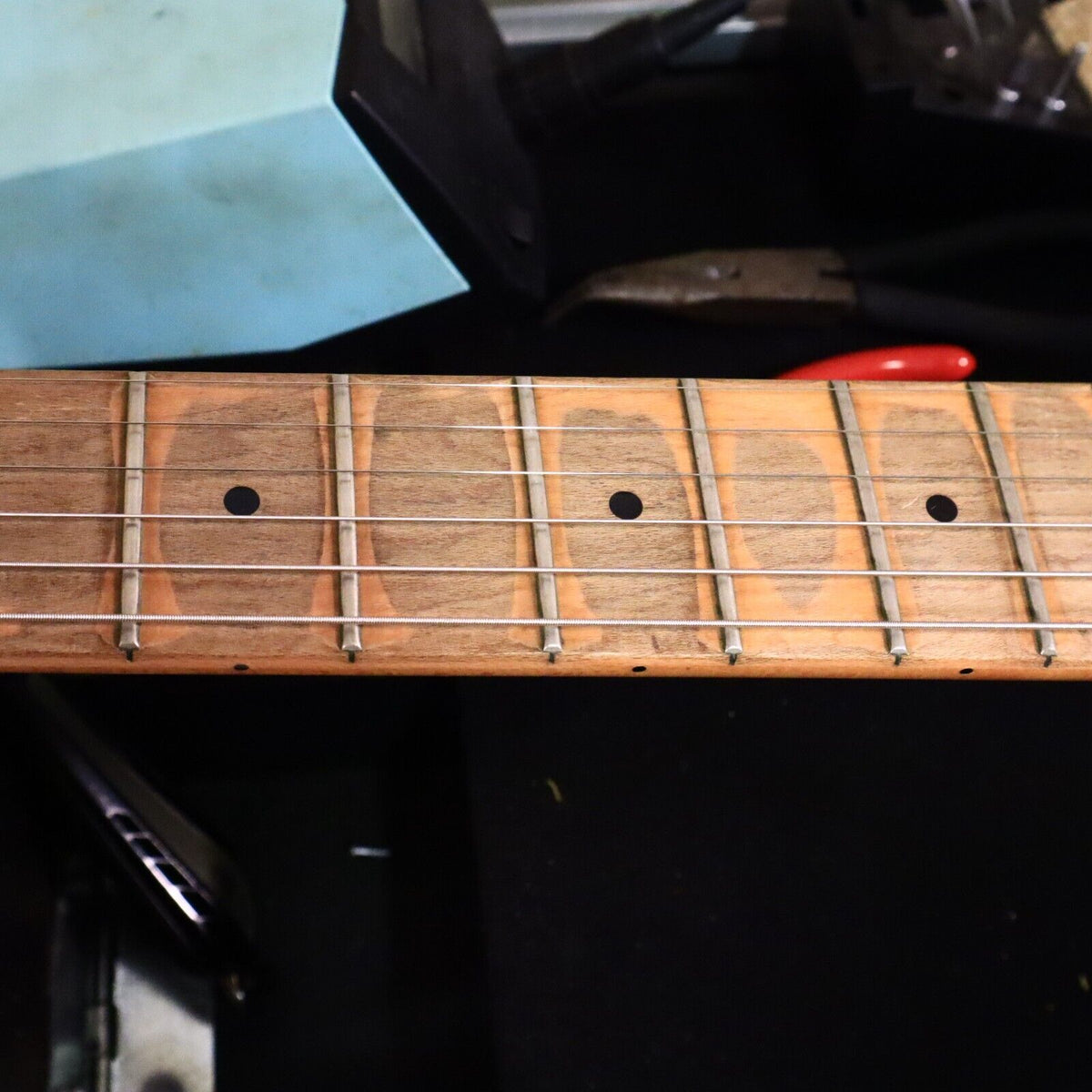 1986 Fender Japan Stratoacaster Contemporary Blue Electric Guitar E6 Series