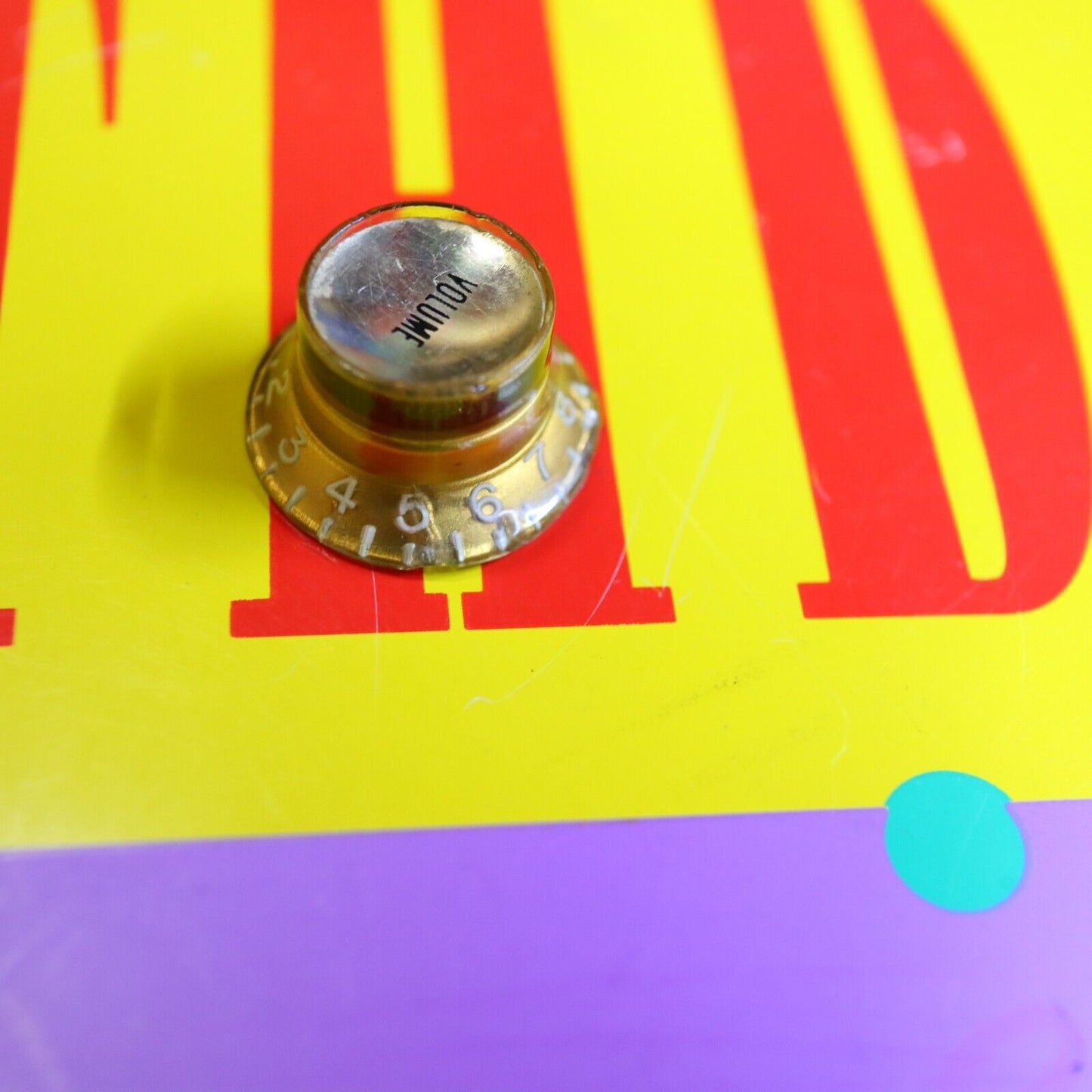Original 1960's Vintage Gibson Gold Bonnet Reflector Knob Volume SG Les Paul