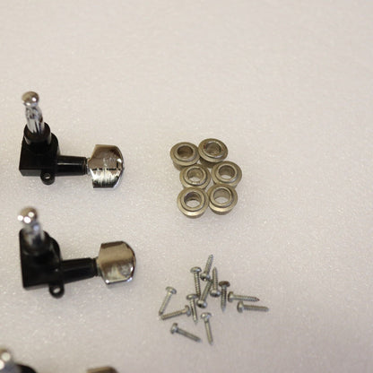 Rare Schaller Offset 3x3 Tuners Chrome Plastic Vintage 70's guitar W. Germany