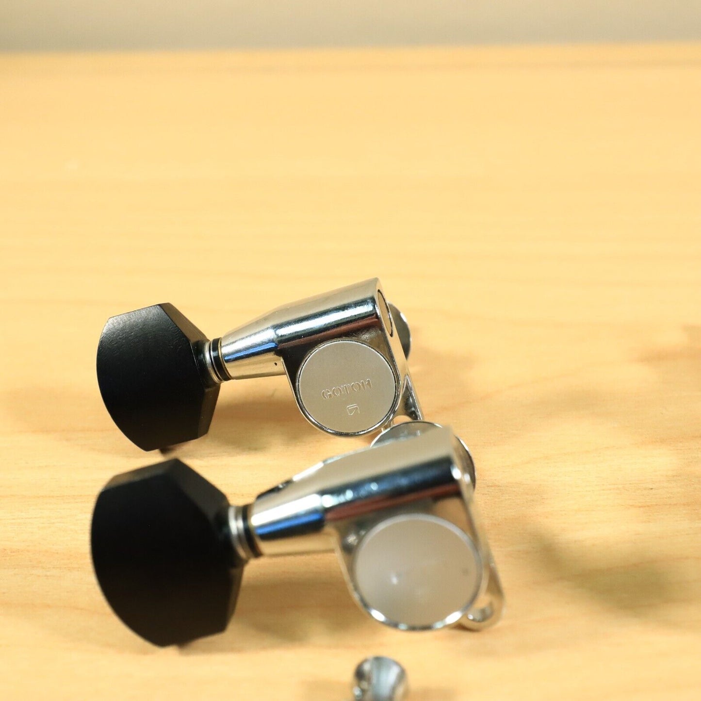 Gotoh SG360 Mini 3x3 Schaller Style Chrome Tuning Black Buttons Japan