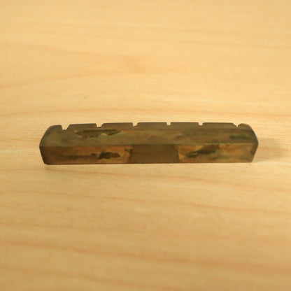 1980s Vintage Mighty Mite Strat Brass Guitar String Slotted Nut 9.5 radius