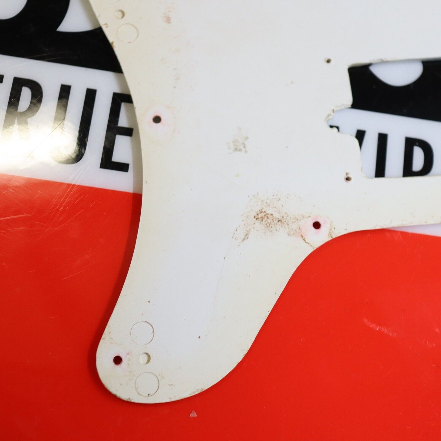 Vintage Original 60s Gibson Guitar Pickguard White Melody Maker HS Modified