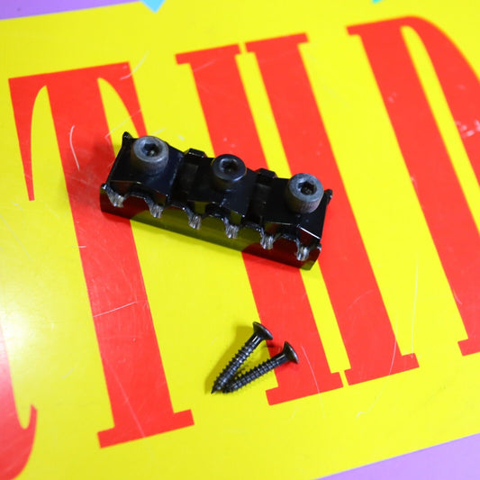 Original Vintage Made in Germany R4 Floyd Rose Locking Nut w/ Screws - Black