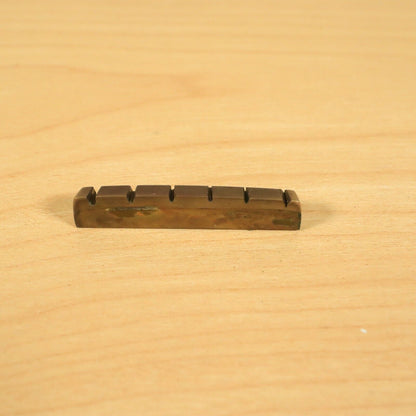 1980s Vintage Mighty Mite Strat Brass Guitar String Slotted Nut 9.5 radius