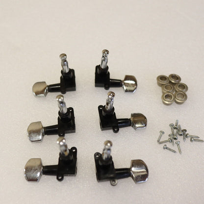 Rare Schaller Offset 3x3 Tuners Chrome Plastic Vintage 70's guitar W. Germany