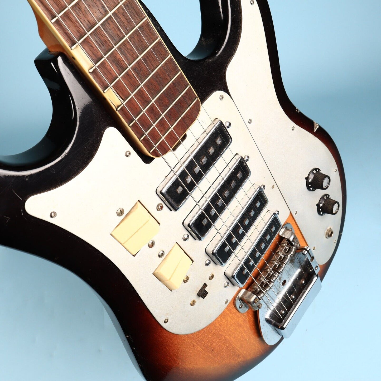 Vintage Teisco Del Rey WG-4L 4 Pickup Silvertone Eddie Van Halen's 1st Guitar