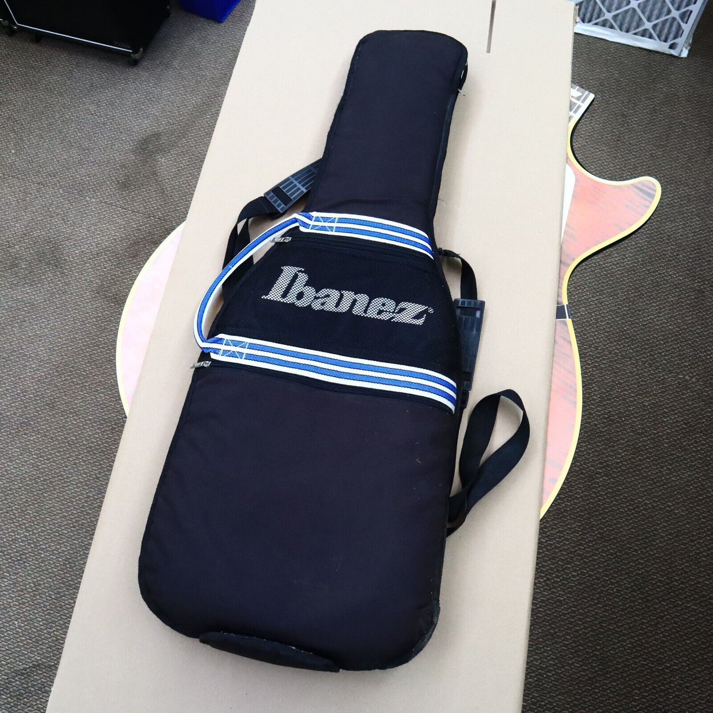 1990s Vintage TKL Ibanez S Series RG Gig Bag Padded Deluxe Blue / White