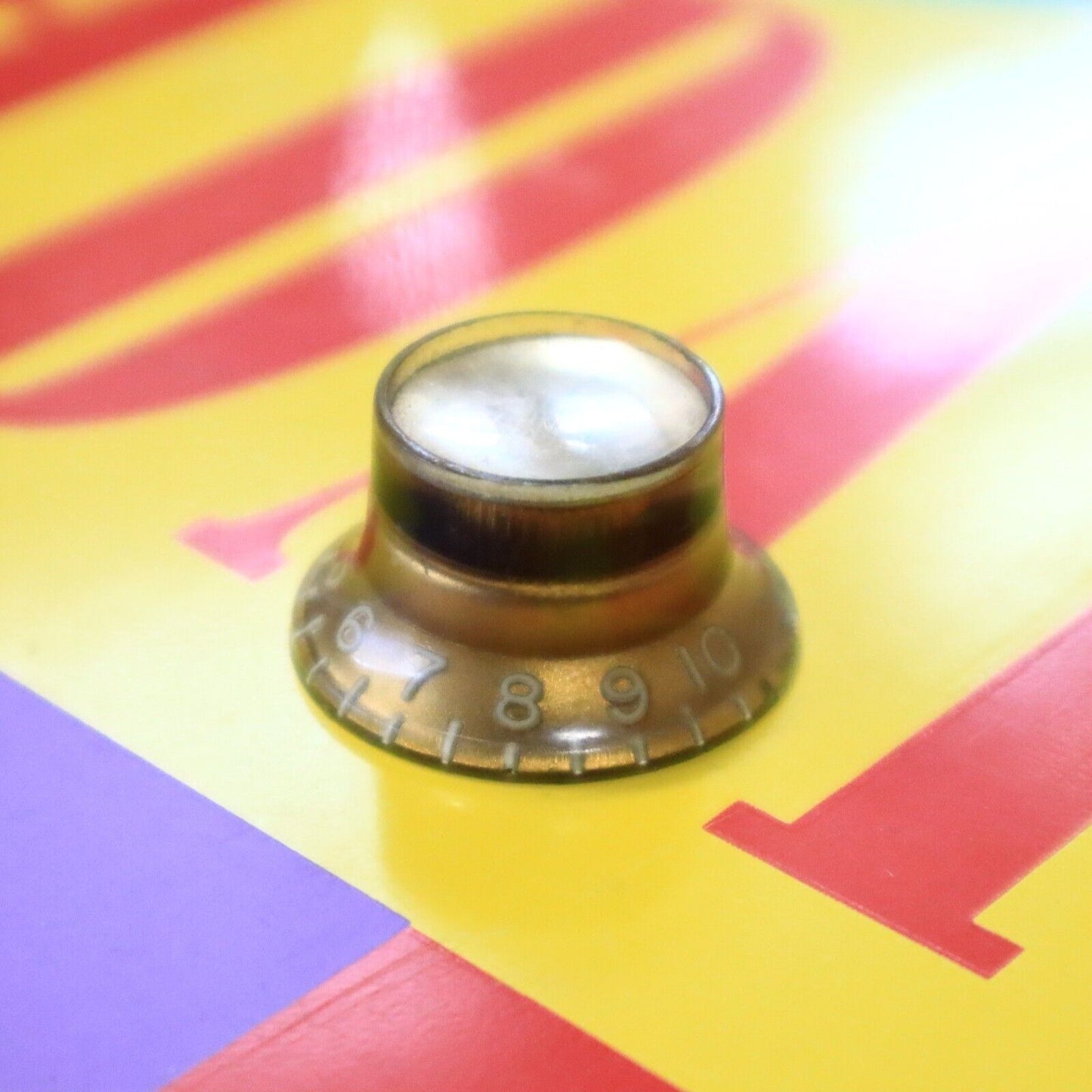 Vintage Gibson Gold Bell Top Hat Knob for Electric Guitars - Single Item