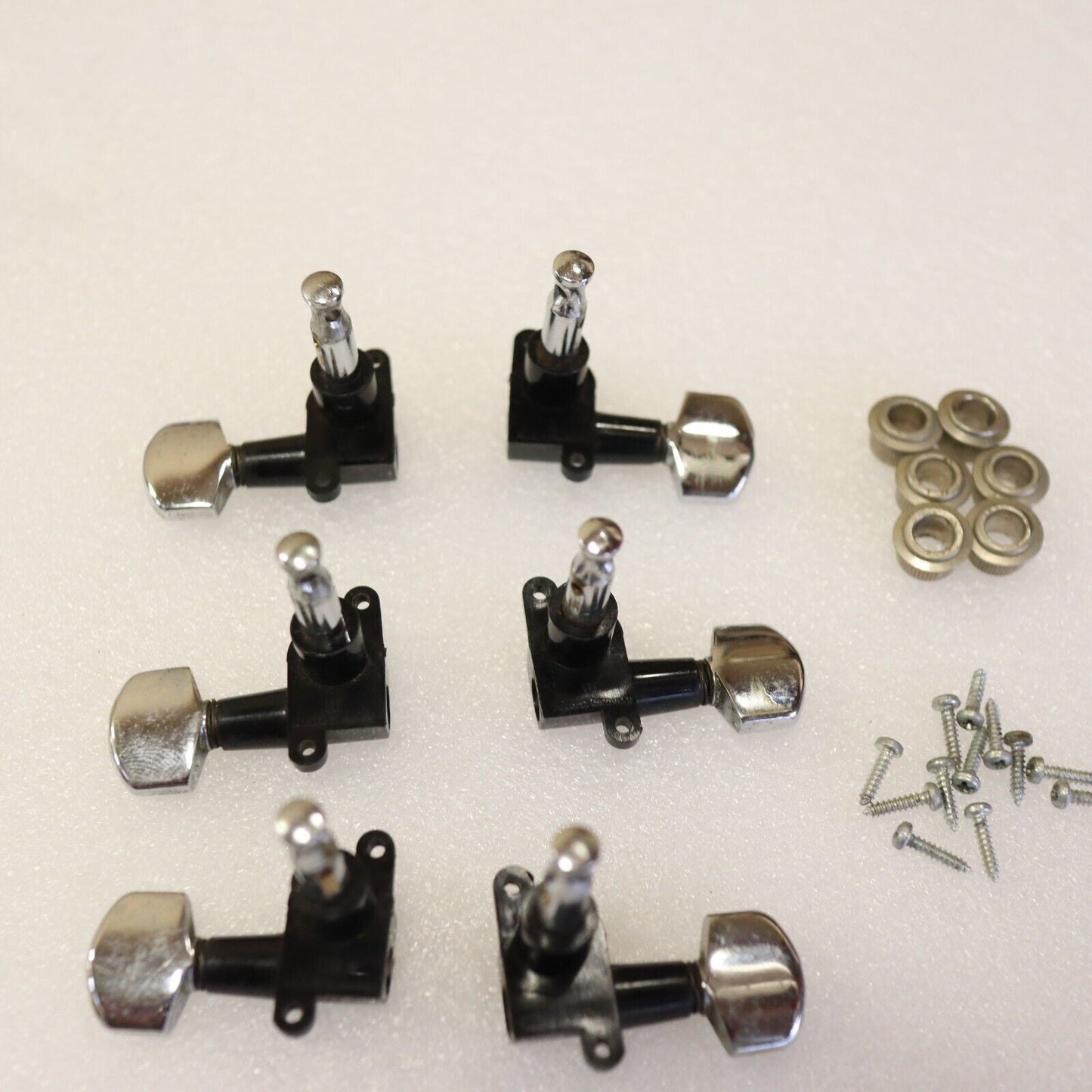 Rare Schaller Offset 3x3 Tuners Chrome Plastic Vintage 70's guitar W. Germany
