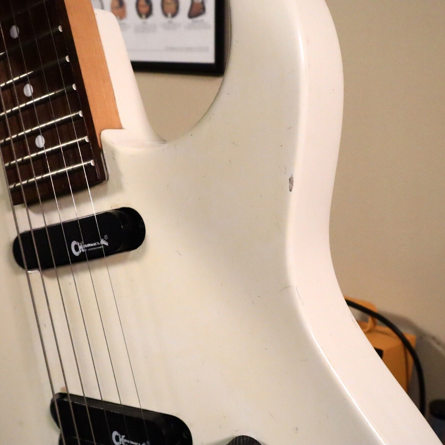 1991 Charvel MIJ Deluxe 275 - White Electric Guitar