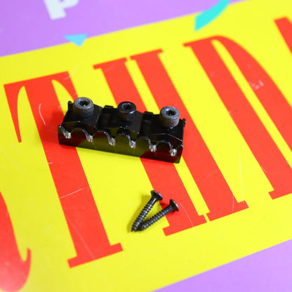 Original Vintage Made in Germany R4 Floyd Rose Locking Nut w/ Screws - Black