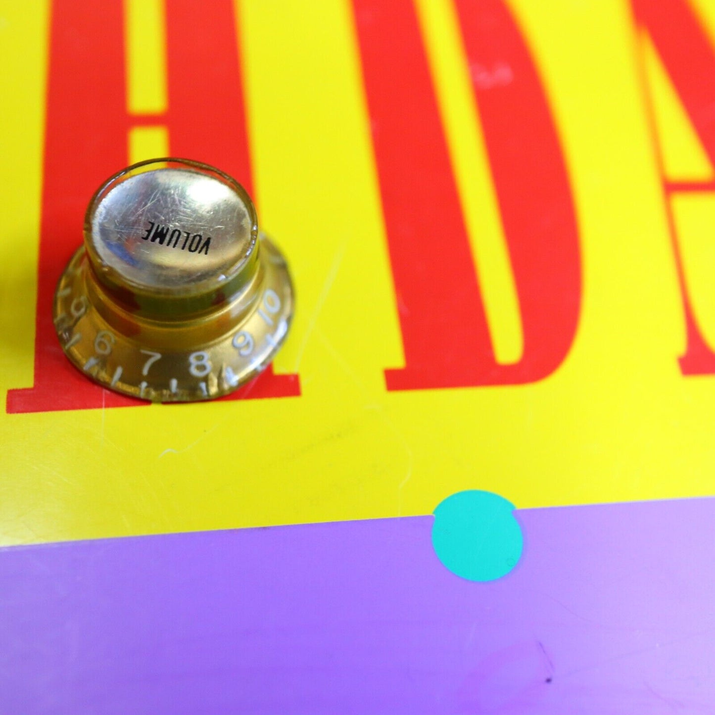 Original 1960's Vintage Gibson Gold Bonnet Reflector Knob Volume SG Les Paul