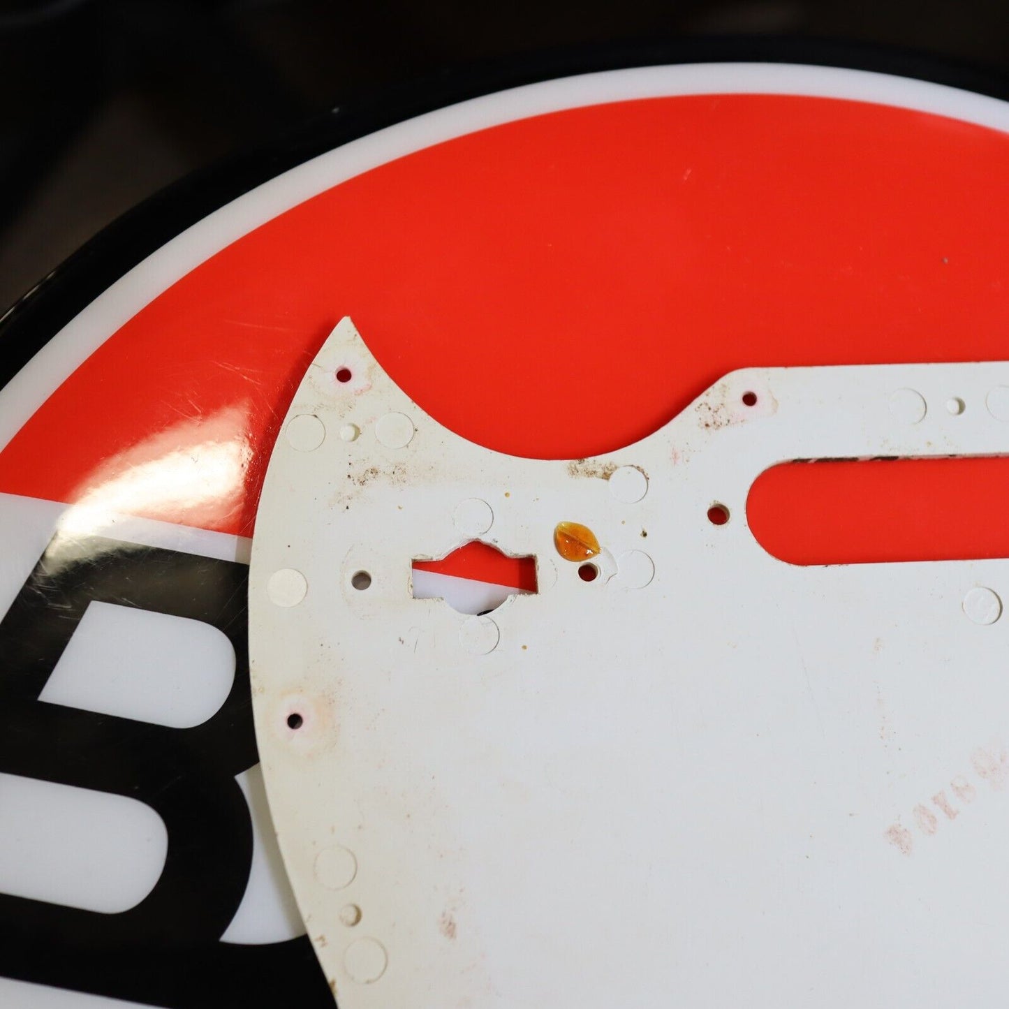Vintage Original 60s Gibson Guitar Pickguard White Melody Maker HS Modified